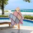 thumbnail image 3 of Yayeee Kids Hooded Towels Toddler Soft Absorbent Beach Bathing Wrap 50" x 23.5", Pink Shimmering Pattern, 3 of 5