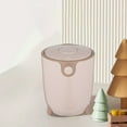 thumbnail image 5 of AuroraX 1.5L Desk Small Trash Can with Push-Button Lid Pink Stylish Round Garbage Container Basket Plastic Minimalist Garbage Bin for Dormitory Bedroom Office, 5 of 6