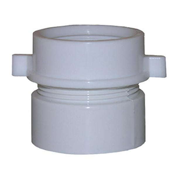 034253 White PVC Drain Pipe Adapter Pack Of 6
