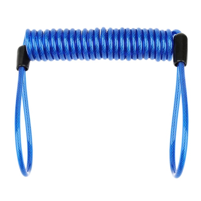 funtasica Coiled Lanyard Spring Cord Motorcycle Boat Cable Anti-Theft Blue 1.5m