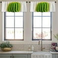 thumbnail image 3 of LALILO Kitchen Curtain Valance Cactus Room Classic Rod Pocket Window Curtain 52"x 18" Set of 2, 3 of 7