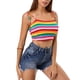 thumbnail image 1 of INSPIRAR CHIC Camiseta de tirantes de verano a rayas con lazo para mujeres 3XL Multicolor, 1 of 7