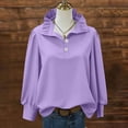 thumbnail image 1 of TaTaai 2026 Spring Summer Solid Color Button Top for Women Long Sleeve Round Neck Casual Blouse Soft Comfy Lightweight Daily Vacation Outfits Gift, 1 of 5