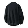 thumbnail image 7 of hlysgo Men's Big and Tall Shirts Casual Long Sleeve Plain Crewneck Sweatshirts Cozy Pullover Going Out Tops Trendy Fall Winter Clothes Black XXXXL, 7 of 7