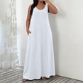 thumbnail image 6 of Karymi Summer Dress Plus Size Solid Maxi Dress, Casual Round Neck Sleeveless Tank Dress with Side Pockets, Loose Fit Flowy Long Dress Easter Dresses for Women 2026, 6 of 6