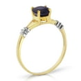 thumbnail image 2 of Galaxy Gold 14K Yellow Gold Natural Diamonds and Sapphire Ring - September Birthstone - Truth & Nobility - Sizes 5.5 to 11 - Fine Jewelry for Women, 2 of 3