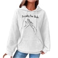 thumbnail image 2 of Chandail en Molleton pour Femmes Mode Femmes Imprimé Col Rond Manches Longues Hauts Ample Chandail en Molleton à Capuche Pull Blouse, 2 of 3