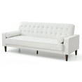 thumbnail image 3 of Glory Furniture Andrews Faux Leather Sleeper Sofa in White, 3 of 6