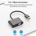 thumbnail image 3 of nipocaio HDMI to VGA HDMI Adapter, Dual Display 4K HDMI to HDMI VGA Splitter Converter with Charging Cable and 3.5mm Audio Cable for PC, Laptop, Ultrabook, Raspberry Pi, Chromebook and More, 3 of 5