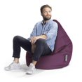 thumbnail image 4 of Fauteuil poire Brava mauve de Gouchee Home– Tissu hydrofuge avec rembourrage en billes de polystyrène, adapté aux adultes et aux adolescents, siège léger et portable pour dortoir ou salon, 4 of 9