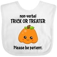 thumbnail image 3 of Inktastic Non-Verbal Trick or Treater with Cute Pumpkin Boys or Girls Baby Bib, 3 of 4