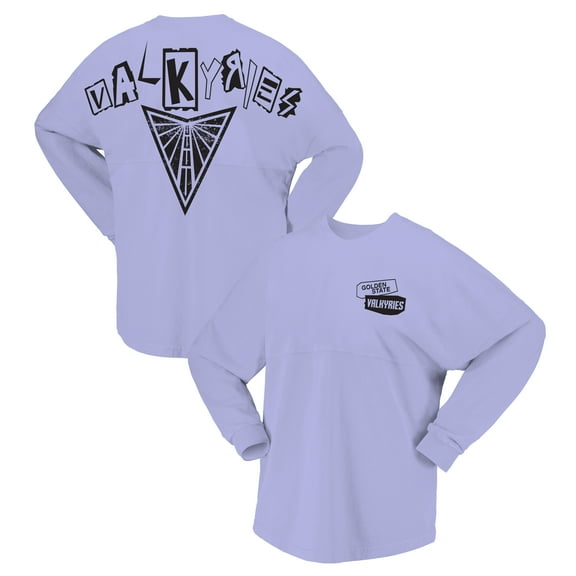 Women's Spirit Jersey Violet Golden State Valkyries Patches Oversized Long Sleeve T-Shirt