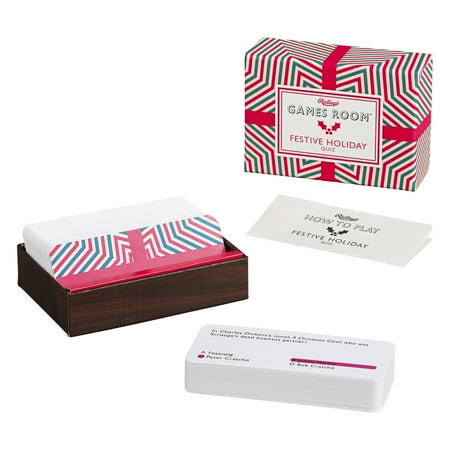Trivia Card Set - Festive Holiday Trivia Deck Quiz Card Guess Game