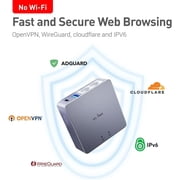 GL.iNet MT2500A (Brume 2) Mini VPN Security Gateway for Home Office and Remote Work - VPN Server and Client for Home and Office, VPN Cascading, Internet Security, 2.5G WAN (Aluminium Alloy Case)