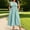 Blue, variant on Womens Short Sleeve Dresses Women Dresses with Pockets Loose Fit Plus Size 2026 Solid Color Square Neck Flowy Summer Maxi Dress for Work and Weekend L-6XL