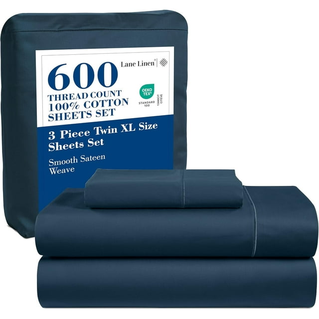 Softest Cotton Sheets Double Sheet Set Pc Set Thread Count Sateen Bedding Deep Pocket Sheets Cooling Sheets Double Size Sheets Breathable Bed Set ()