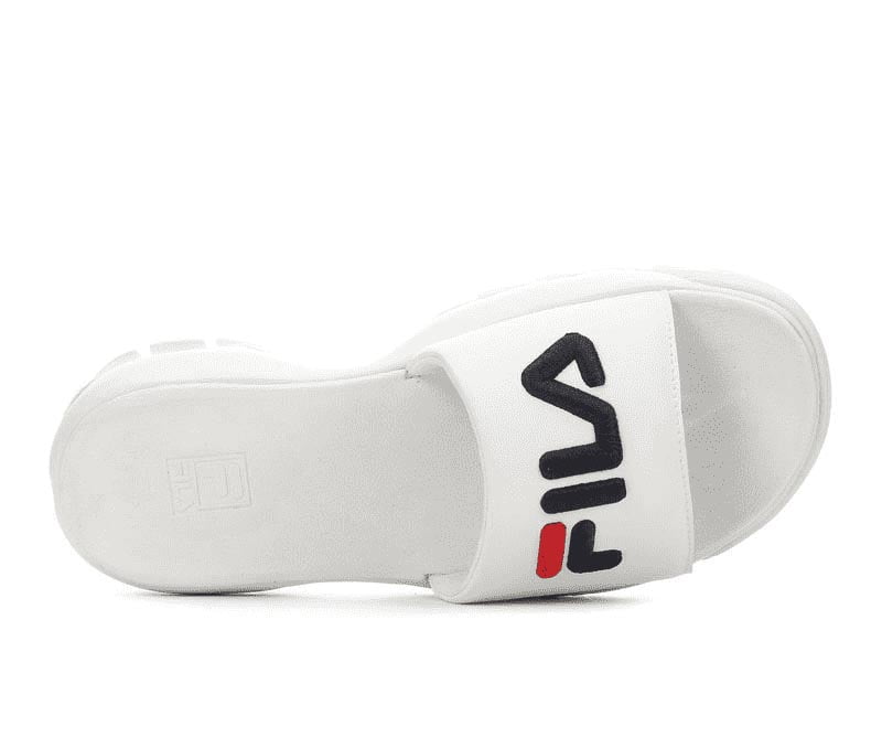 Fila Fila Disruptor Bold Logo Pool Womens Slides White 5sm00079 125 Fila Fila Disruptor Bold Logo Pool Womens Slides White 5sm00079 125