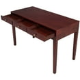 thumbnail image 4 of eHemco Solid Wood Library/Home office Writing Desk with 3 Drawers, Cherry, 4 of 6