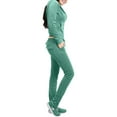thumbnail image 2 of J. METHOD Women’s Tracksuit Set Casual 2 Piece Outfit Slim Fit Velour Velvet Zip Up Hoodie Jacket Top and Sweatpants Sweatsuit NEWTS03 Dark Green S, 2 of 6