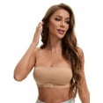 thumbnail image 4 of Unique Bargains Women's Strapless Wirefree Bandeau Bras XL Khaki, 4 of 6