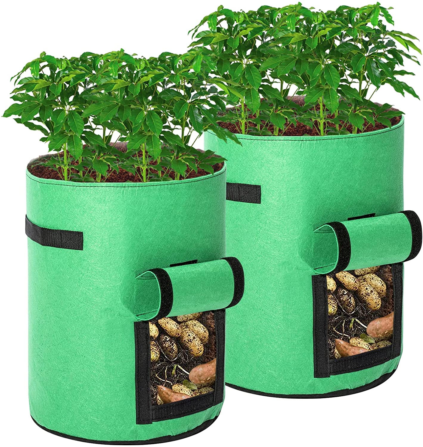 Potato Grow Bags, 2 X 43L Grow Bags/Garden Potato Planting Bag Double