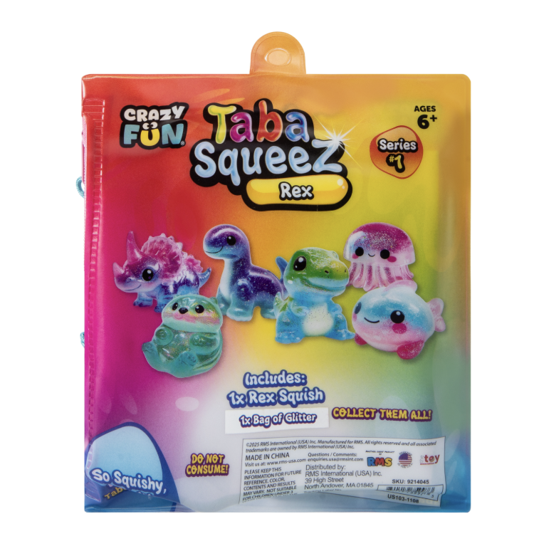 Crazy Fun Series 1  Taba Squeez  Rex the Tyrannosaurus Rex Dinosaur Sensory Squeeze figure