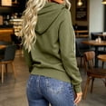 thumbnail image 7 of IUYRTFE Women's Zip Up Hooded Sweatshirt Long Sleeve Casual Sporty Jacket with Pockets, 7 of 7