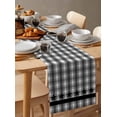 thumbnail image 2 of Table Runner Dresser Scarf 16 x 72 Inch Checkered Art Abstract Gary Plaid Stars Decor Table Runners Non-Slip Heat Kitchen Dining Table Decor for Indoor Outdoor Home Party Decoration, 2 of 7