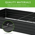 thumbnail image 4 of 2PCS 12x4x1FT Galvanized Raised Garden Bed Kit,Vegetable Boxes-Rectangle Metal Flower Box,Large Planter Raised Beds Outdoor Garden for Planting,Fruit,Herb-Black, 4 of 17