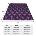 thumbnail image 3 of Fotbe Cute Flamingo Manta de Franela Acolchonada con Estampado, Súper Suave y Esponjosa, Extra Grande para Sofá, Cama, Uso Todo el Año-50"x40", 3 of 7