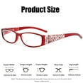 thumbnail image 2 of Reading Glasses +7.00 +7.50 +8.00 Ladies Spring Hinge with Laser Pattern Readers Pc Frame Eyeglasse, 2 of 4