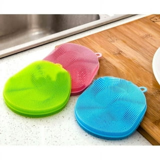 VerPetridure Silicone Sponge Dish Washing Kitchen Scrubber - Magic  Food-Grade Dishes Multipurpose Better Sponges Non Stick Cleaning Smart  Kitchen Gadgets Brush Accessories 