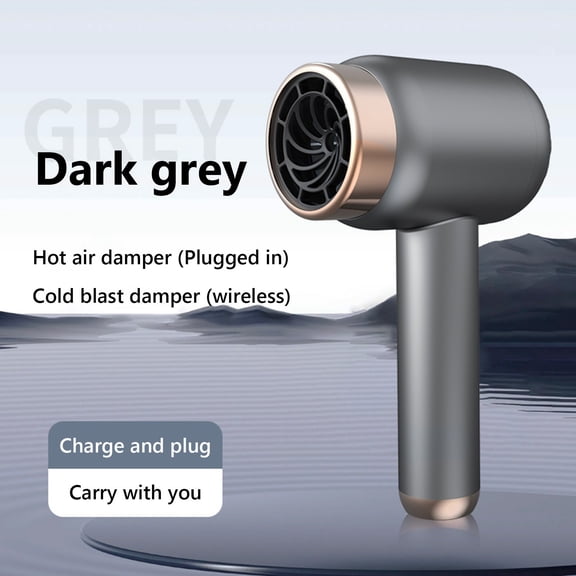 Hair Blow Dryer with Wireless Charging High-Speed Negative Ion Technology High-Power Bladeless Design for Home Use
