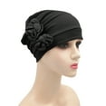 thumbnail image 2 of Duoif Hijab Turbans for Women Head Hat Cap Ethnic Pre Tied Braid Hair Cover Wrap Turban Headwear Hat Head Wraps for Women Black, 2 of 5