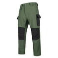 thumbnail image 5 of WTOBBY Men's Outdoor Work Pants, Waterproof Durable Multi-Pocket Tactical Trousers for Fishing, Camping, Heavy Duty,Green L, 5 of 7