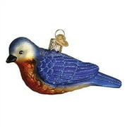 Old World Christmas Western Bluebird Glass Ornament Happiness Blessings 16112