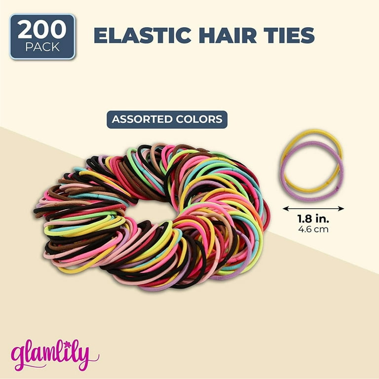 No Snag Hair Ties / Elastics - 200pc Pack (2cm Diameter - Clear) from Pink  Pewter - Beyond the Ponytail
