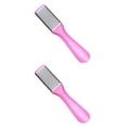 thumbnail image 3 of Vogacara Lima para pies, eliminación de piel muerta, mango de plástico, raspador, salón portátil profesional, lavable, agrietado, pedicura, manicura, Rosado 2piezas Vogacara CBP030348, 3 of 6
