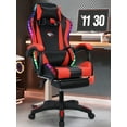 thumbnail image 2 of Gaming Chair with Bluetooth-compatible Speakers and RGB LED Lights, Ergonomic Massage Computer Gaming Chair with Height Adjustable, Video Game Chair High Back with Lumbar Support, 2 of 10