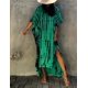 thumbnail image 2 of Xishao Cubre Bikini Vestido Largo de Playa Talla Grande Kaftan para Mujer D-Verde Negro D-Verde Negro Xishao ropa, 2 of 2