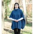 thumbnail image 4 of SAOL 100% Merino Wool Aran Cowl Neck Knitted Poncho Irish Cape from Ireland, 4 of 5