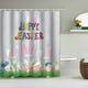 thumbnail image 4 of Cortina de Ducha Ganchos Cortina de Baño Decoración de Pascua Baño Tejido de Partición Impresión Digital Baño Gancho Impermeable Cortina No Perforada Cortinas de Ducha para Baño, 4 of 6
