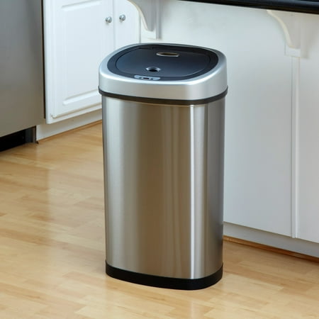 UPC 891946001073 product image for Nine Stars DZT-50-9 Touchless Stainless Steel 13.2 Gallon Trash Can | upcitemdb.com