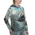 thumbnail image 6 of Sikiie Panda In Futuristic City Women's Casual Hoodies Long Sleeve Lightweight Pullover Tops Loose Sweatshirt-XX-Large, 6 of 7