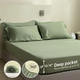 thumbnail image 3 of Simple&Opulence 100% Linen Sheet Set Solid Color- 6 Pcs Washed French Flax Bed Sheets (1 Flat Sheet, 1 Fitted Sheet, 4 Pillowcases) - Breathable Home Collection (Basic Sage Green, Queen), 3 of 8