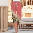 thumbnail image 1 of Women's Casual Pants Color Block Leopard Print Capri Design for Everyday Comfort and Style, 1 of 4