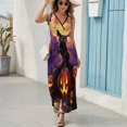 thumbnail image 5 of Halloween Ghosts Horror Pumpkin Art Sleeveless Dress Women's Summer Suit Dresses for Women 2025 Luxury Party Dress, 5 of 6