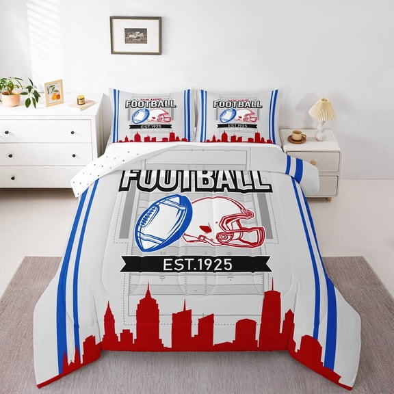 Erosebridal American Football Comforter Sets,Ball Game Comforters & Duvets,Sport Decor,Reversible,Breathable,2pcs