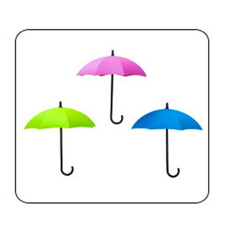 

3Pcs/Set Cute Umbrella Wall Mount Key Holder Wall Hook Hanger Organizer Durable