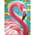 thumbnail image 2 of Vitaletti, Carolee 15x18 White Modern Wood Framed Museum Art Print Titled - Fabulous Flamingos I, 2 of 4